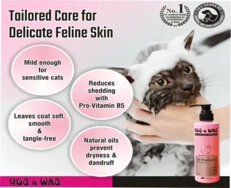 TTK Hug N Wag Mild Cat Shampoo with Pro Vitamin B5, 225 ML at ithinkpets.com (9)