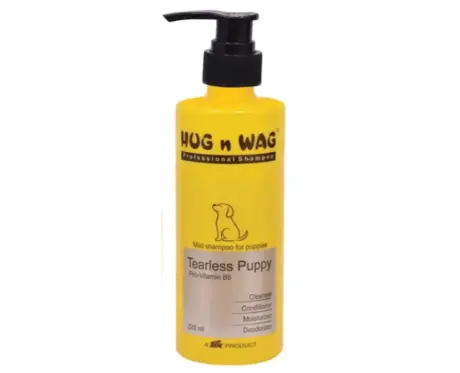 TTK Hug N Wag Tearless Puppy Shampoo with Pro Vitamin B5, 225 ML at ithinkpets.com (1)