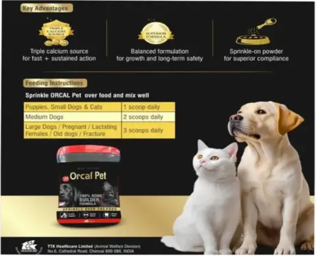 TTK Orcal Pet Bone Builder for Dogs and Cats, 400 GM at ithinkpets.com (2)