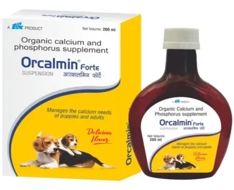 TTK Orcalmin Forte Organic Calcium Suspension for Dogs, 200 ML at ithinkpets.com (2)