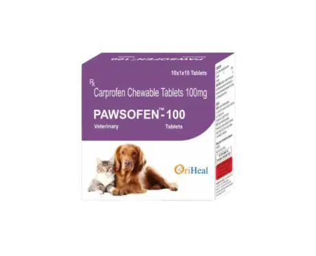 Oriheal Pawsofen 100 MG (Carprofen) Tablets for Dogs and Cats, 10 Tablets at ithinkpets.com 1