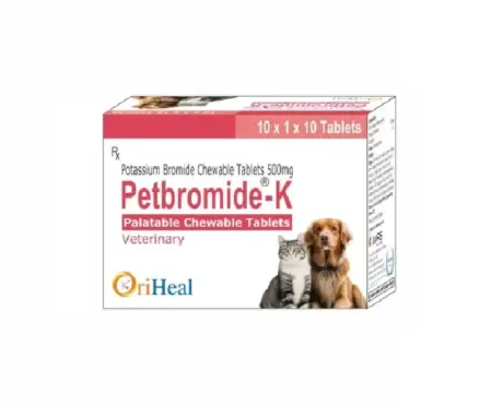 Oriheal Petbromide K (Potassium Bromide) Tablets 500 MG for Dogs & Cats, 10 Tablets at ithinkpets.com 1 (1)