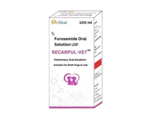 Oriheal Recarpul Vet Furosemide Oral Solution for Dogs and Cats,100 ML at ithinkpets.com 1