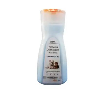 Oriheal Tick Quick PC (Propoxur & chlorhexidine) Shampoo, 200 ML at ithinkpets.com 1