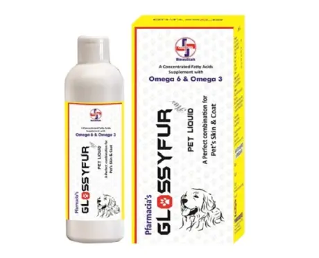 Pfarmacia Glossyfur Plus, Pet Supplement, 250 ML at ithinkpets.com 1 (1)