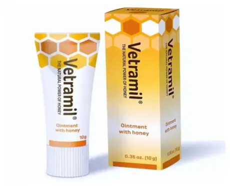 Vetina Vetramil Ointment with Honey for Dogs and Cats, 10 GM at ithinkpets.com 1