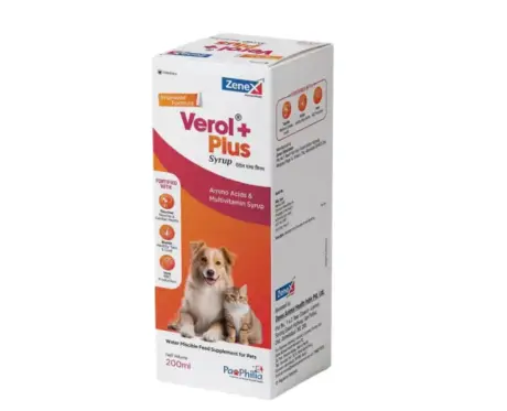 Zenex Verol PLUS multivitamin syrup for cats and dogs 200ml Ithinkpets.com