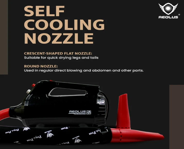 Aeolus Nova Brushless Motor Dryer for Pets, Black, (TD-941NOVA) at ithinkpets.com 2
