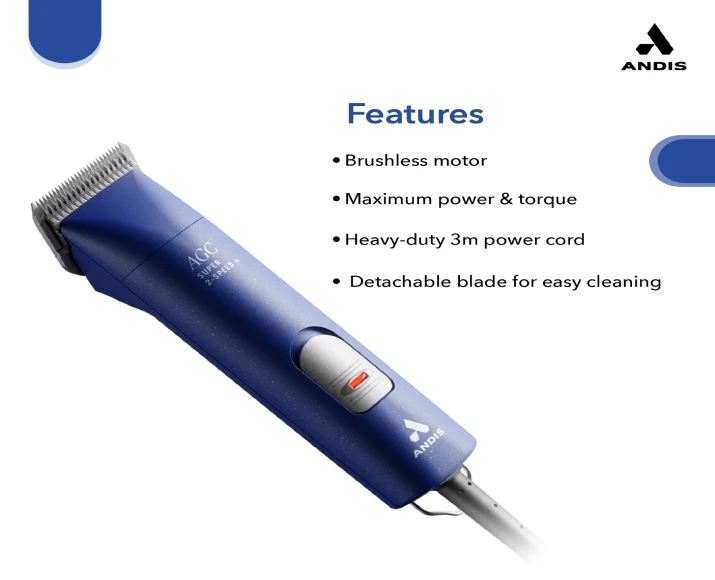 Andis AGC Super 2 Brushless Clipper for Pets at ithinkpets.com 11
