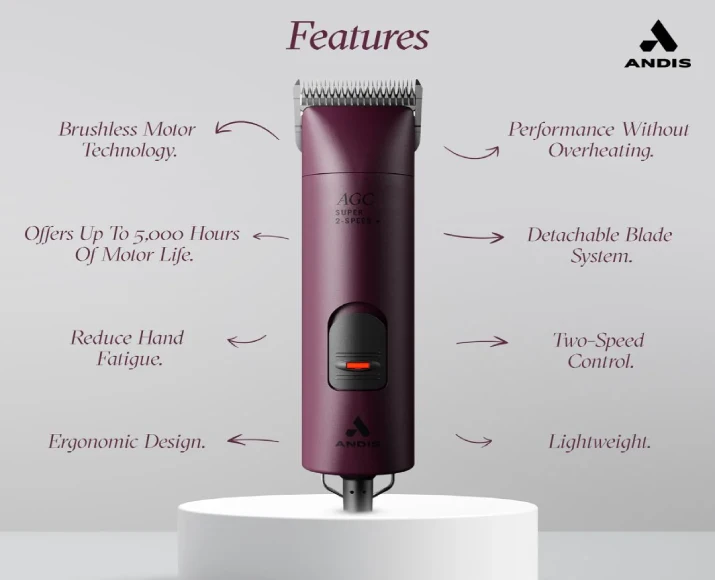 Andis AGC Super 2 Brushless Clipper for Pets at ithinkpets.com 2