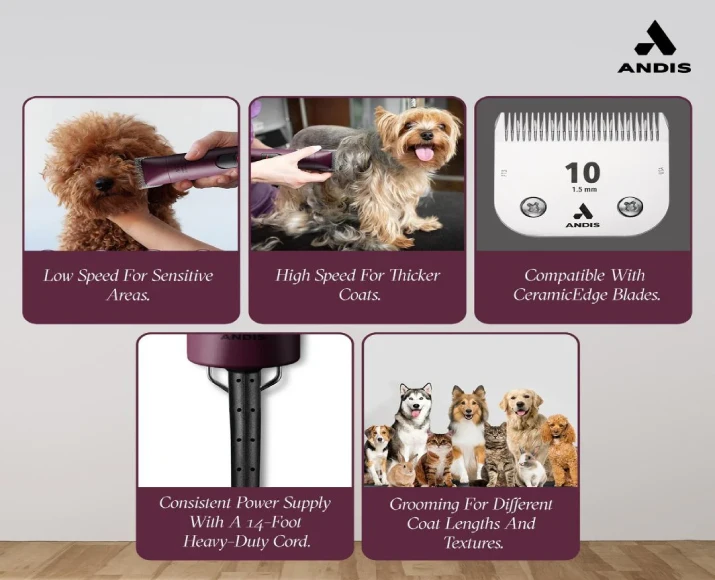 Andis AGC Super 2 Brushless Clipper for Pets at ithinkpets.com 3