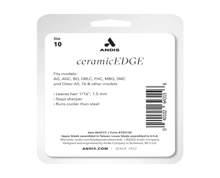 Andis Ceramic Edge Detachable Blade, Size 10 at ithinkpets.com 8