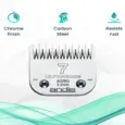 Andis Ultra Edge Blade Size 7, Skip Tooth at ithinkpets.com 2