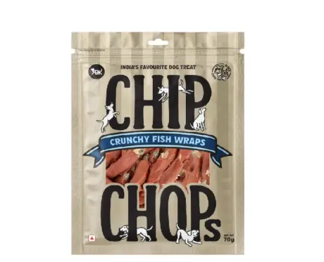 Chip Chops Crunchy Fish Wraps with Duck Dog Treat, 70 GM at ithinkpets.com 1 (1)
