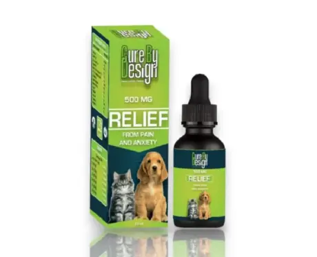 Cure By Design Relief 500 MG CBD Oil for Cats & Dogs, 30 ML at ithinkpets.com 1 (1)