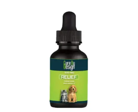 Cure By Design Relief 500 MG CBD Oil for Cats & Dogs, 30 ML at ithinkpets.com 2