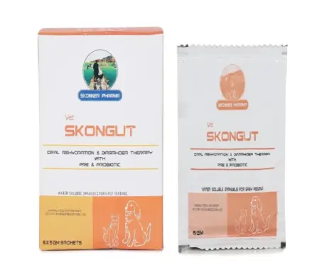 Skonner Pharma Skongut for Oral Rehydration with Pre & Probiotic, 6 Sachets at ithinkpets.com 1 (1)