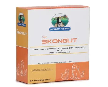 Skonner Pharma Skongut for Oral Rehydration with Pre & Probiotic, 6 Sachets at ithinkpets.com 2