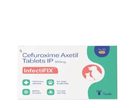 Tineta InfectiFIX, Cefuroxime Axetil Tablets for Dogs & Cats, 10 Tablets at ithinkpets.com 1