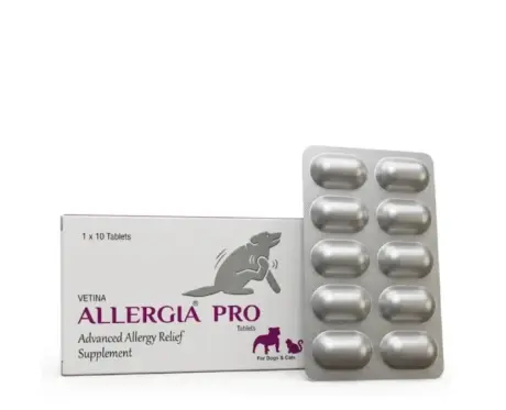 Vetina Allerrgia Pro, Allergy Relief Tablets for Dogs & Cats, 10 Tablets at ithinkpets.com 1 (1)