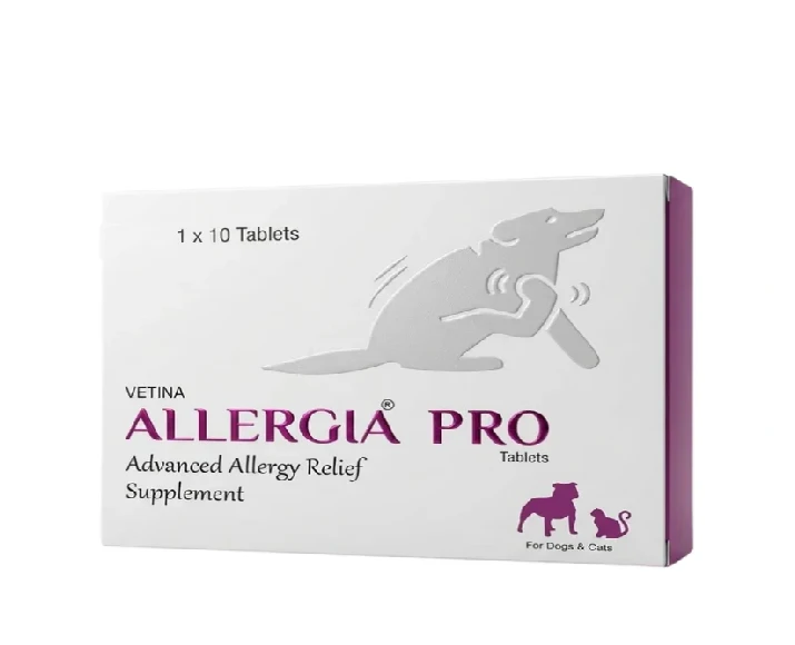 Vetina Allerrgia Pro, Allergy Relief Tablets for Dogs & Cats, 10 Tablets at ithinkpets.com 2 (1)