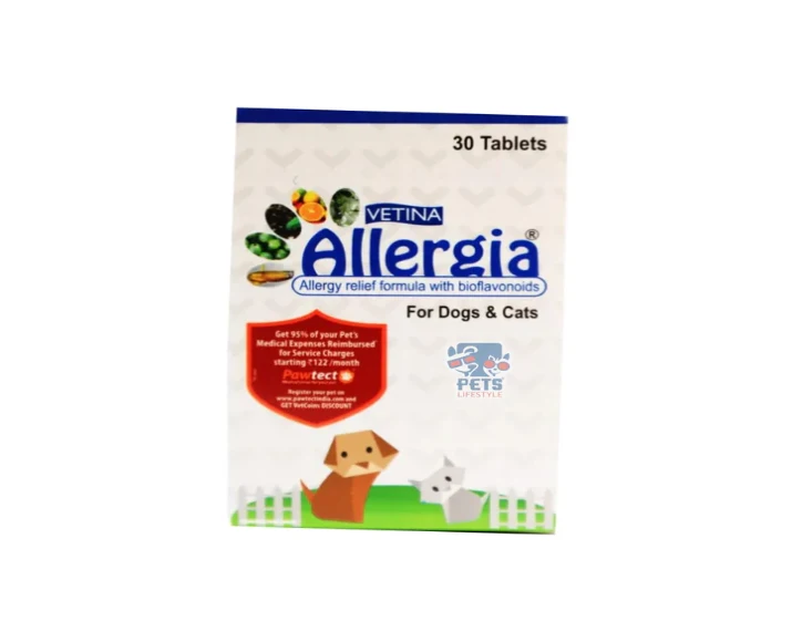 Vetina Allerrgia Pro, Allergy Relief Tablets for Dogs & Cats, 10 Tablets at ithinkpets.com 3