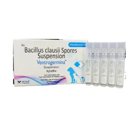 Vetina Ventrogermina Oral Suspension for Dogs and Cats, 10 ML X 5 PC at ithinkpets.com 1 (1)