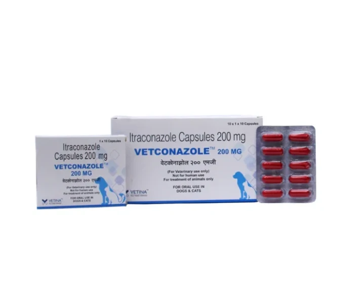 Vetina Vetconazole 200 MG (Itraconazole) Capsules at ithinkpets.com 1 (2)