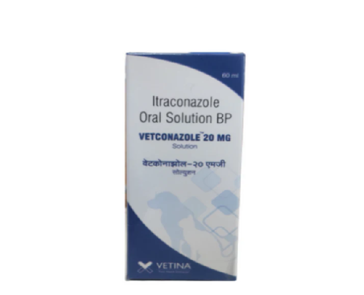 Vetina Vetconazole Solution 20 MG (Itraconazole), 60 ML at ithinkpets.com 1 (1) (1)