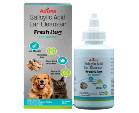 Azista Fresh Hug Ear Cleanser for Dogs & Cats, 100 ML at ithinkpets.com 1