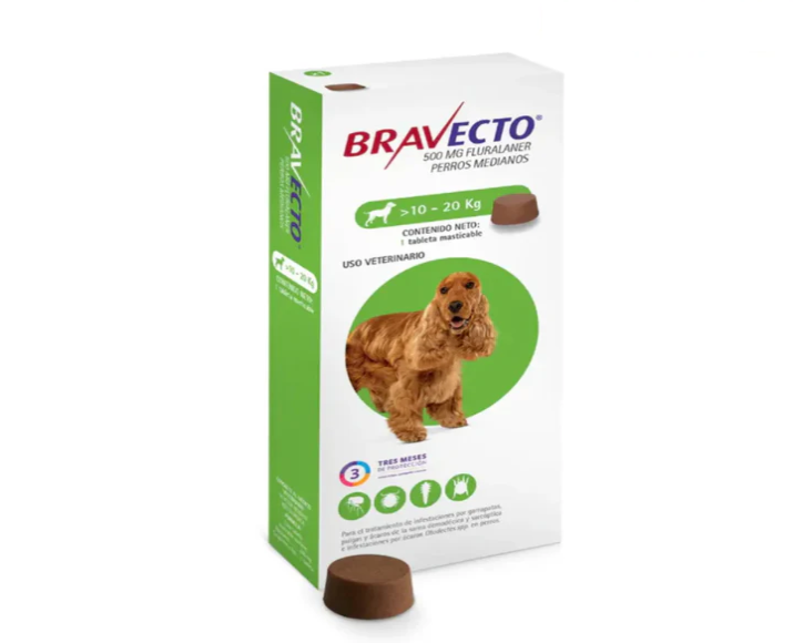 Bravecto Tick And Flea Chewable Tablet Dogs, 10 to 20 KG at ithinkpets.com 1 (1)