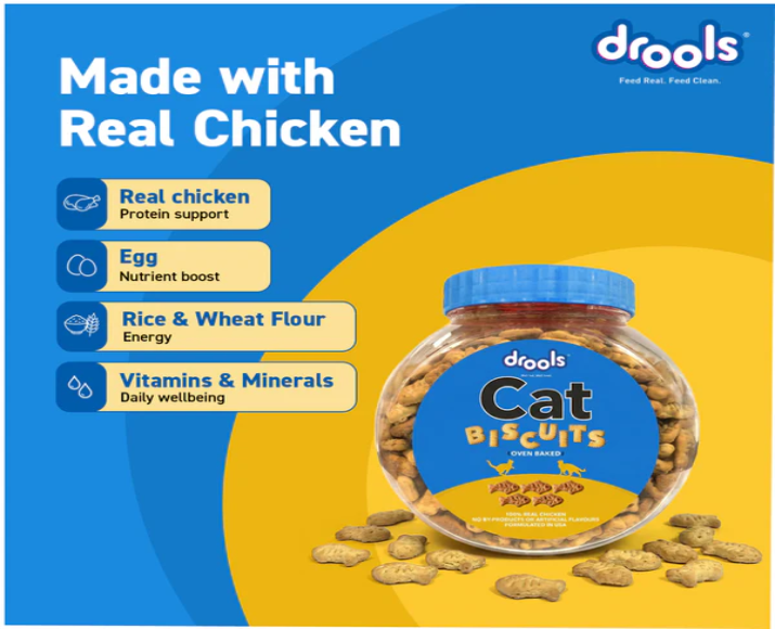 Drools Biscuit Cat Treat for Cats & Kittens, 400 GM at ithinkpets.com 6