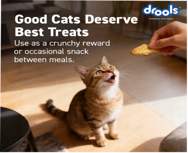 Drools Biscuit Cat Treat for Cats & Kittens, 400 GM at ithinkpets.com 7
