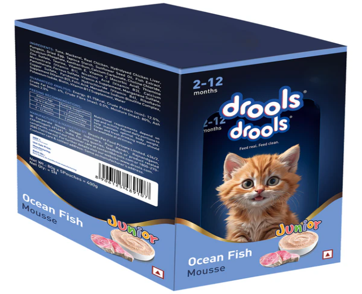 Drools Ocean Fish Mousse Kitten Cat Wet Food, 80 GM at ithinkpets.com 14