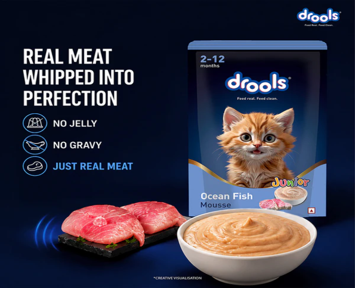 Drools Ocean Fish Mousse Kitten Cat Wet Food, 80 GM at ithinkpets.com 3