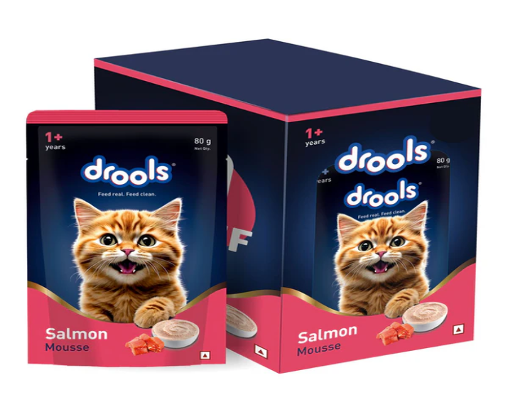 Drools Salmon Mousse Adult Cat Wet Food, 80 GM at ithinkpets.com 1