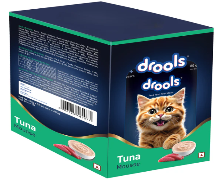 Drools Tuna Mousse Adult Cat Wet Food, 80 GM at ithinkpets.com 12