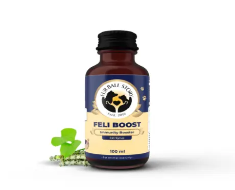 Fur Ball Story Feli Boost Liquid Immunity Supplement for Cats, 100 ML at ithinkpets.com 1