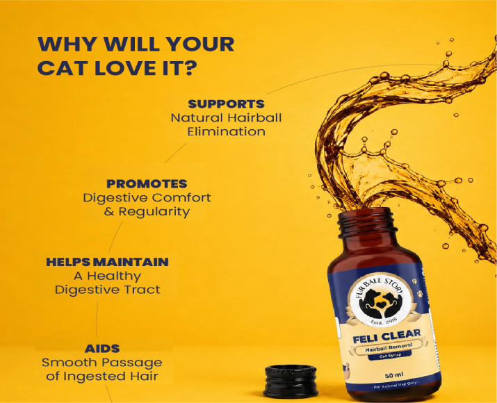 Fur Ball Story Feli Clear Liquid Supplement for Cats, 50 ML at ithinkpets.com 4