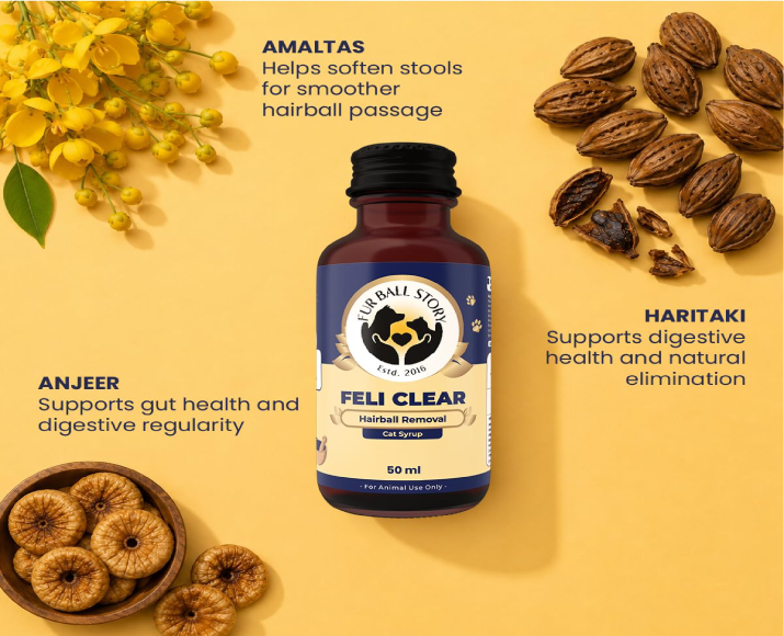 Fur Ball Story Feli Clear Liquid Supplement for Cats, 50 ML at ithinkpets.com 5