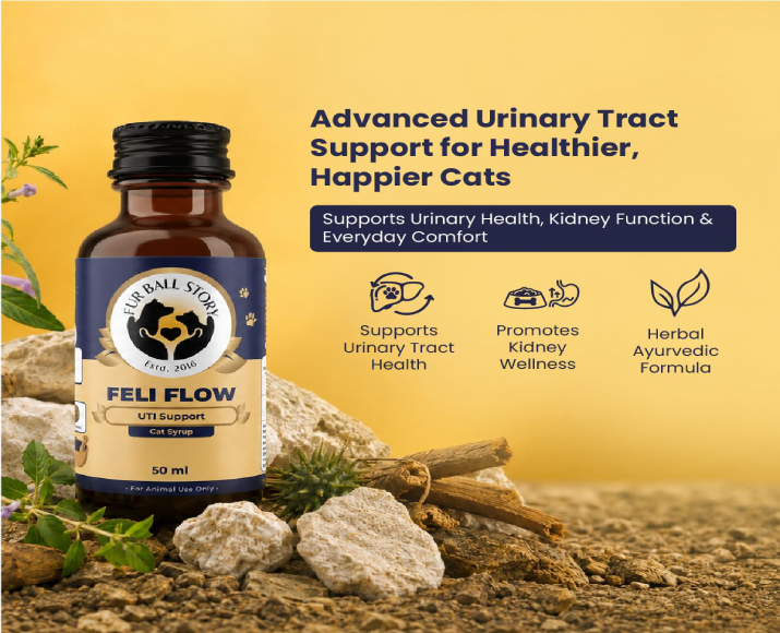 Fur Ball Story Feli Flow Urinary Wellness Liquid Supplement for Cats, 50 ML at ithinkpets.com 2