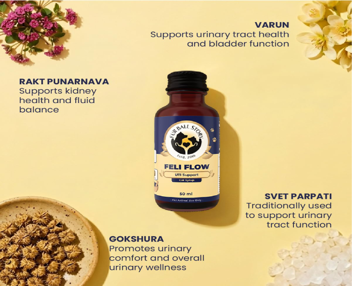 Fur Ball Story Feli Flow Urinary Wellness Liquid Supplement for Cats, 50 ML at ithinkpets.com 5