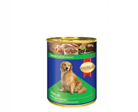 SmartHeart Chicken With Vegetables Adult Dog Cans, Wet Dog Food,6 Cans x 400 GM at ithinkpets.com 1 (1)