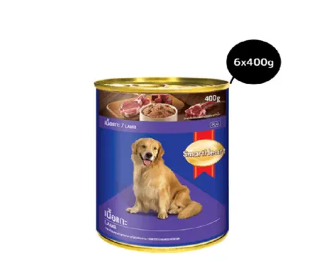 SmartHeart Lamb Adult Dog Cans, Wet Dog Food, 6 Cans x 400 GM at ithinkpets.com 2 (1)