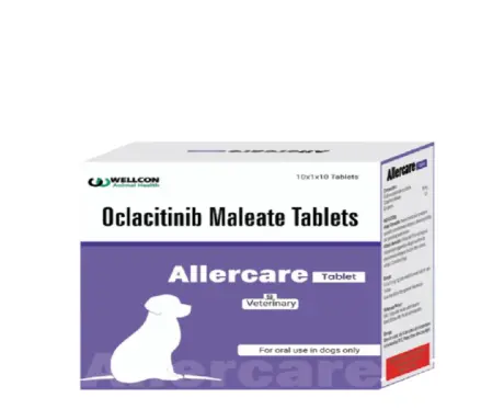 Wellcon Allercare 16 MG Tablet (Oclacitinib) for Dogs, 10 Tablets at ithinkpets.com 1 (1)