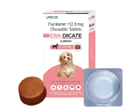 Wellcon Eradicate Fluralaner 112.5 MG Tablet for Dogs, 2-4.5 KG at ithinkpets.com 1 (1)