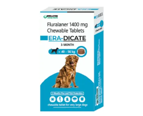 Wellcon Eradicate Fluralaner 1400 MG Tablet for Dogs, 40 to 56KG at ithinkpets.com 1 (1)