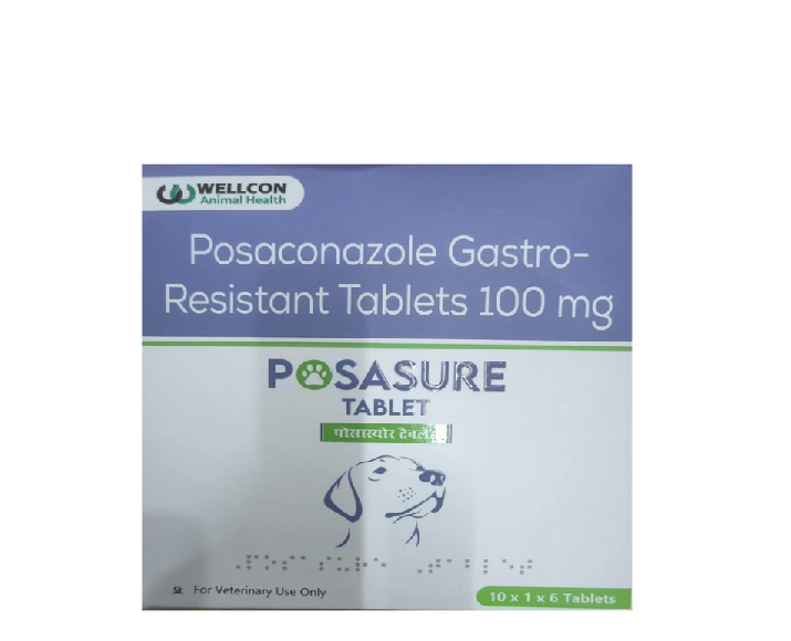 Wellcon Posasure Tablet (Posaconazole 100 MG), Gastro Resistant for Dogs, 6 Tablets at ithinkpets.com 1 (2)
