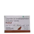 Wellcon Relief Pro 100 MG Tablet (Carprofen & Serratiopeptidase) for Dogs, 6 Tablets at ithinkpets.com 1 (1)