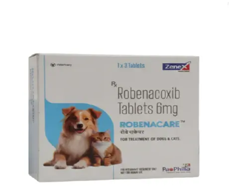 Zenex Robenacare 6 MG (Robenacoxib), Advanced Pain & Inflammation Relief for Dogs & Cats, 3 Tablets at ithinkpets.com 1 (1)